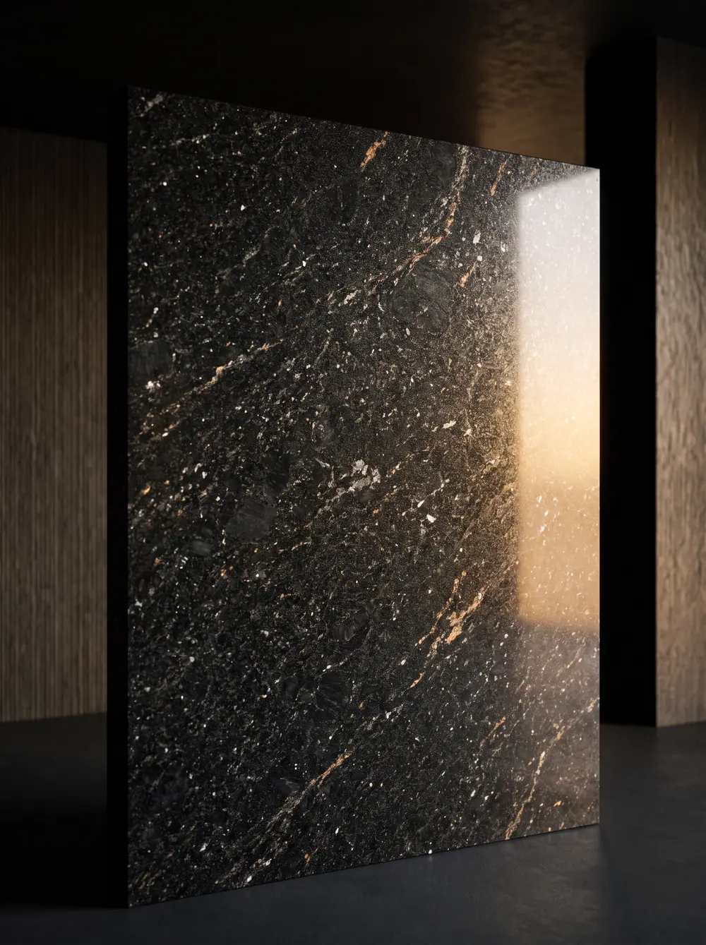Black Aswan Egyptian granite slab